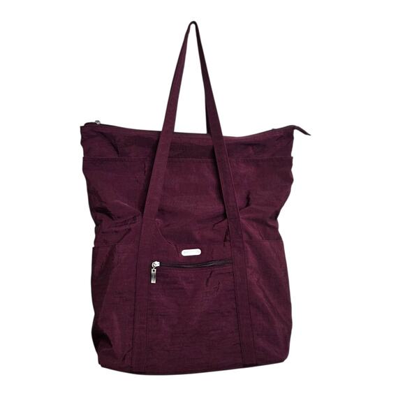 Baggallini Bag Womens Large Burgandy Nylon Shoulder Tote Purse Lightweight - Picture 1 of 13